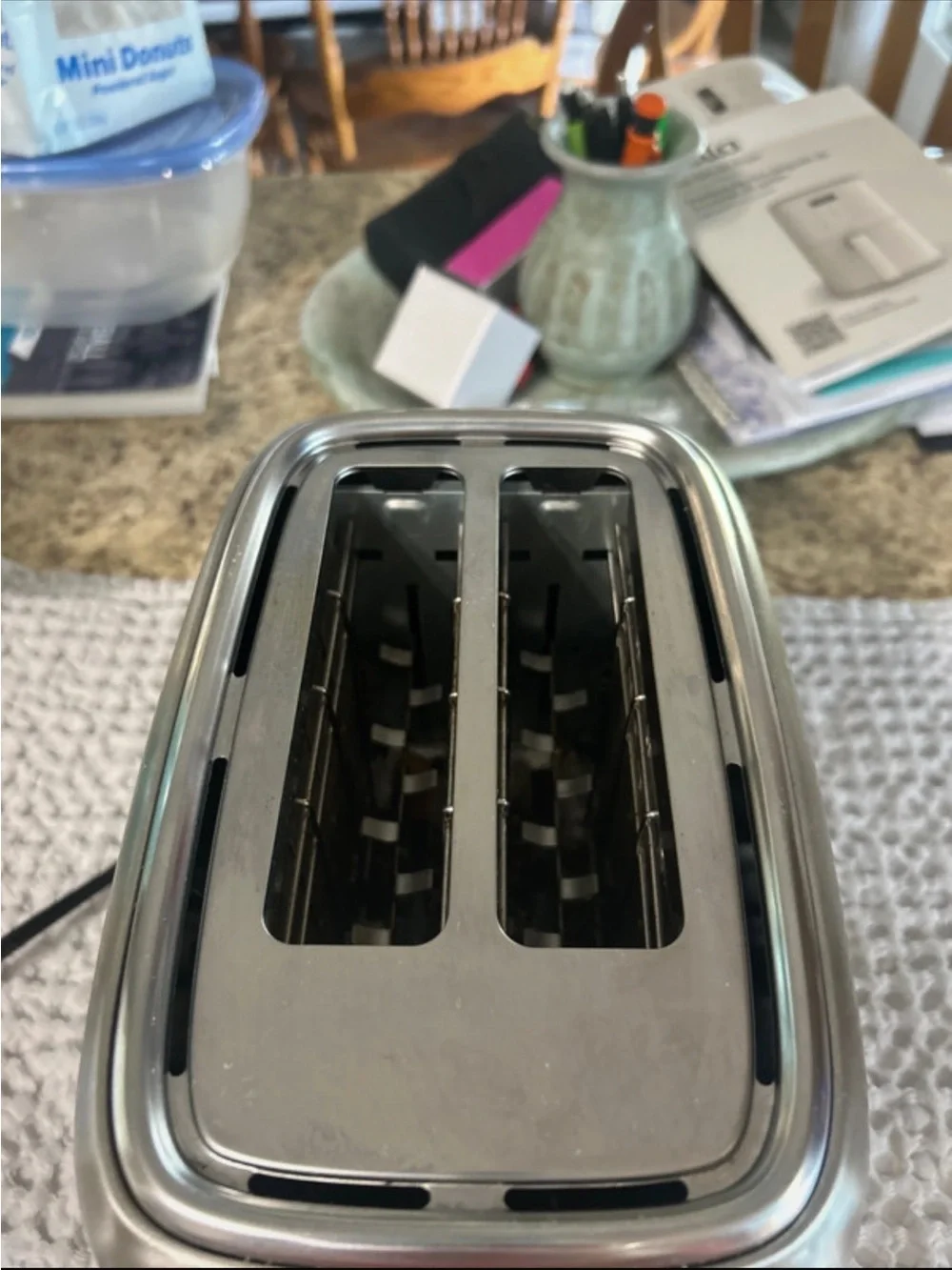 Oster Chrome Finish 2-Slice Toaster in Silver and Black